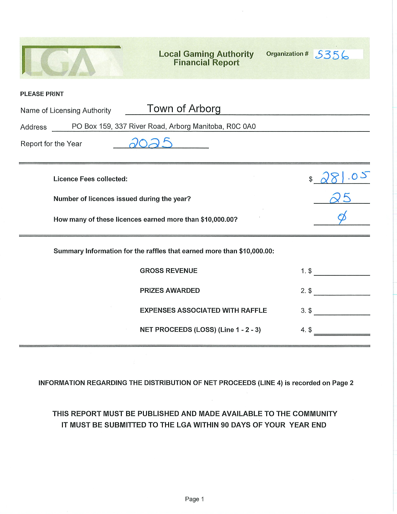 TownofArborg 2025 LGAF Report 1